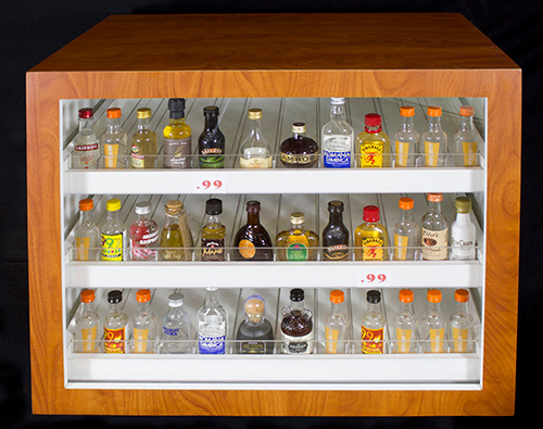 50ml liquor bottle display