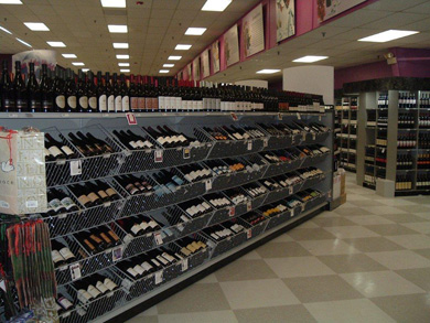 Shelving with Wine Basket Option